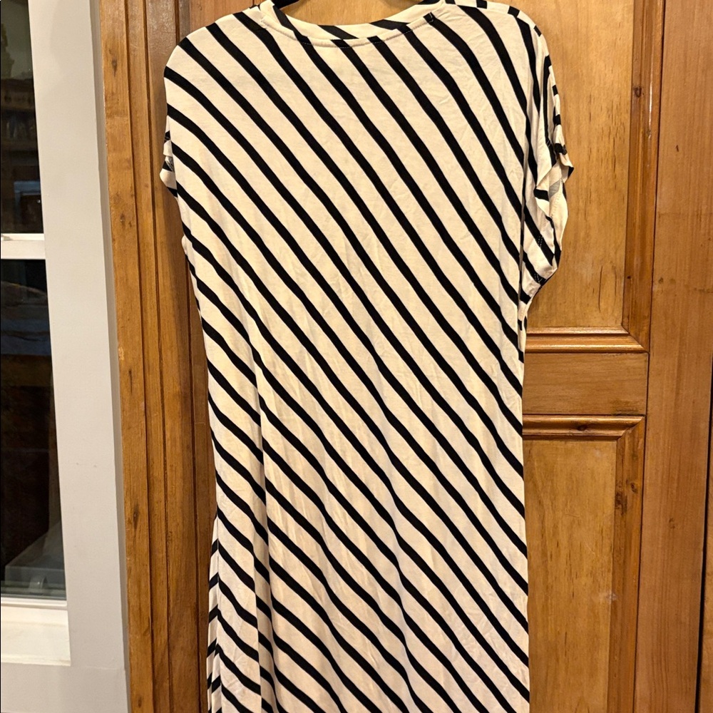 Compania Fantastica Striped Black and White Maxi Dress New L - Picture 4 of 4